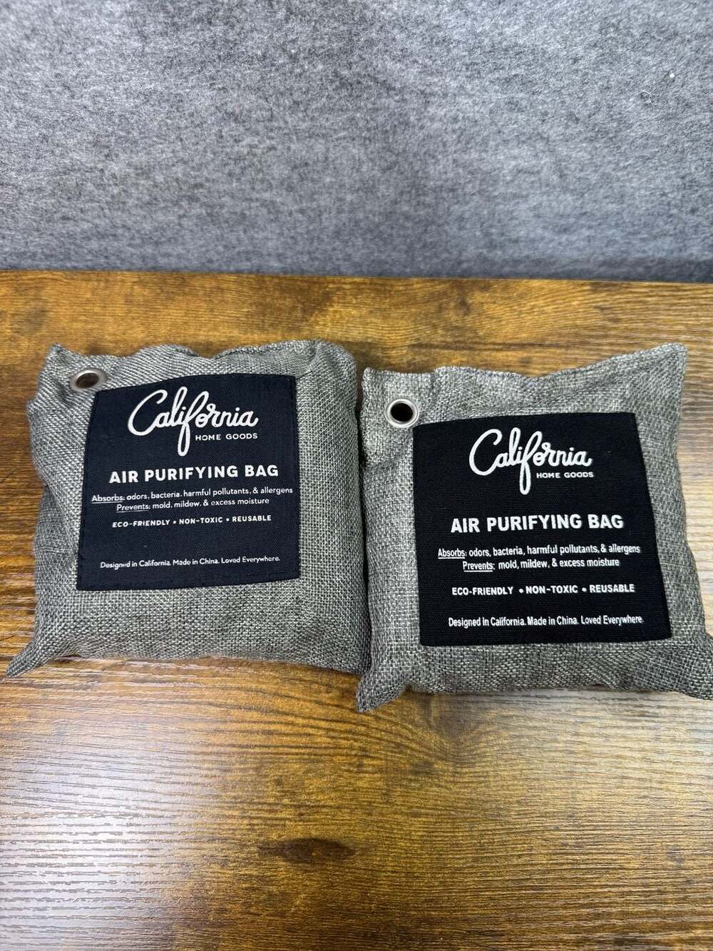 California Home Goods Air Purifying Bag Bamboo Charcoal Deodorizer 2-Pack